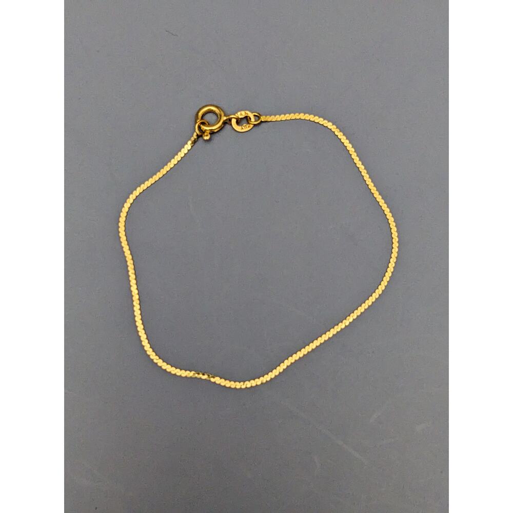 Estate 14k Yellow Gold Chain Bracelet 6.75in
